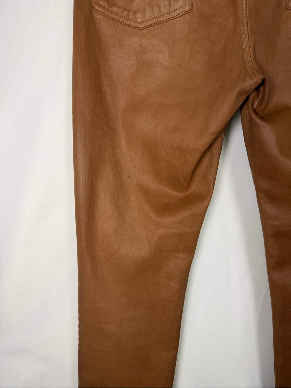 AG Jeans “Mari” Coated Brown High Rise Slim Straight Jeans 30 - Picture 10 of 11